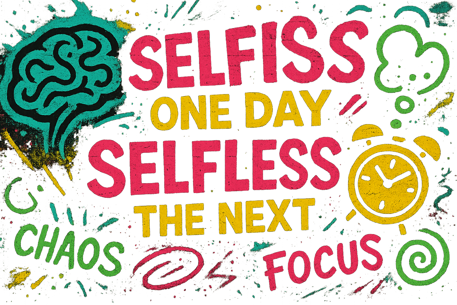 Selfish one day, Selfless the next