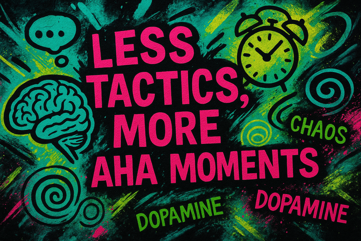 Less tactics, more aha moments