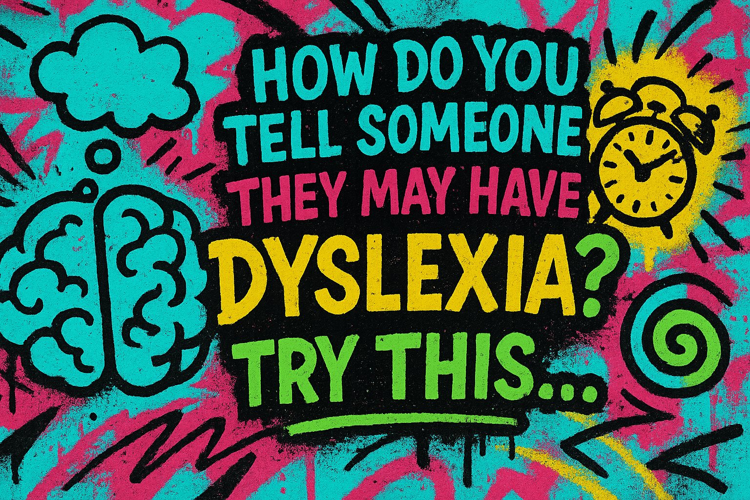 How do you tell someone they may have dyslexia? Try this...