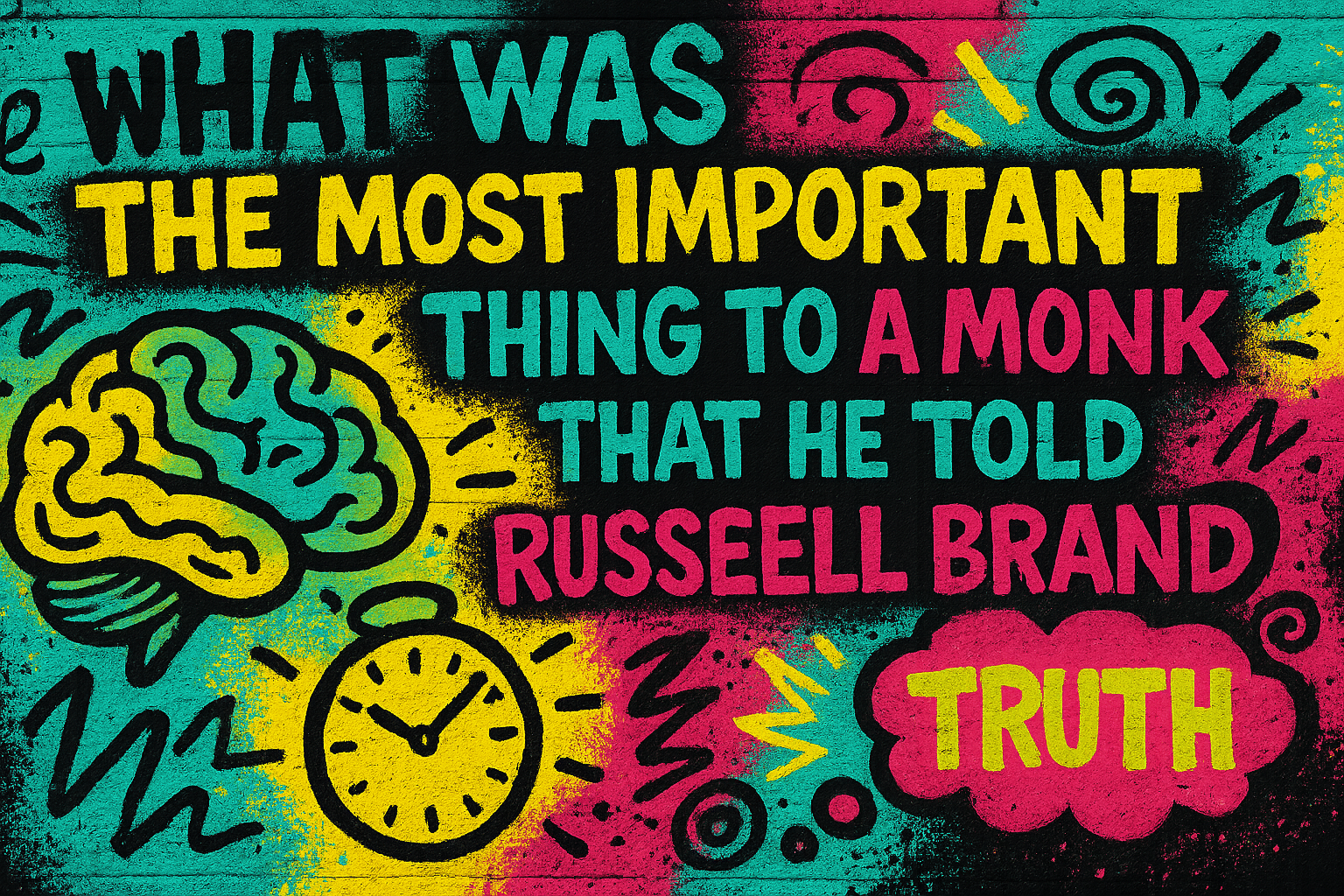 What was the most important thing to a monk that he told Russell Brand.