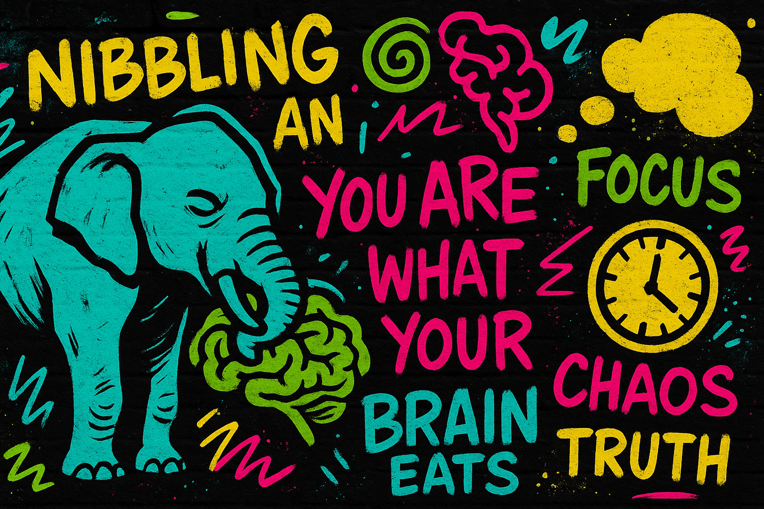 Nibbling an 🐘 Elephant and how you are what your 🧠 brain eats