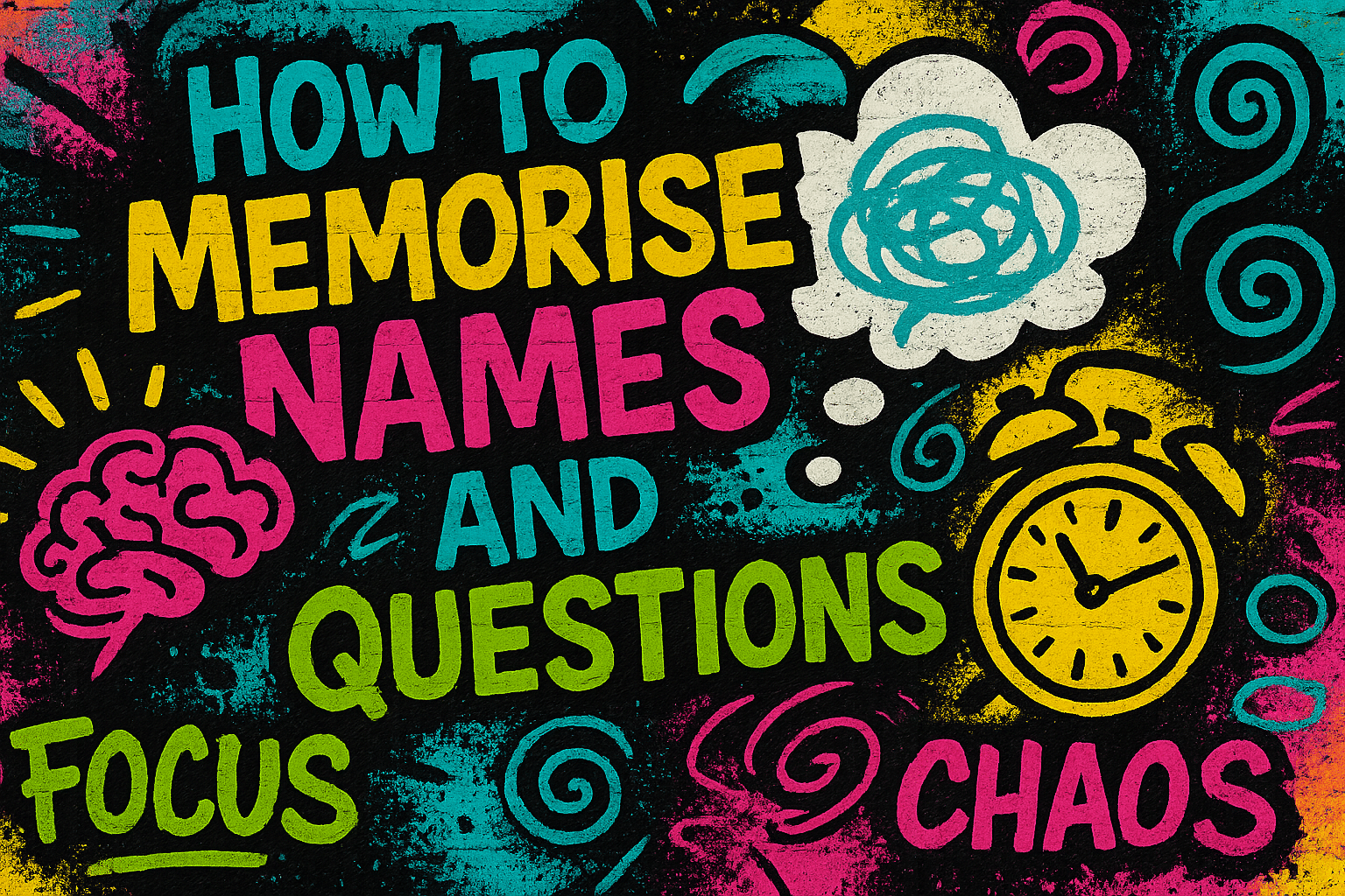 How to memorise names and questions visually