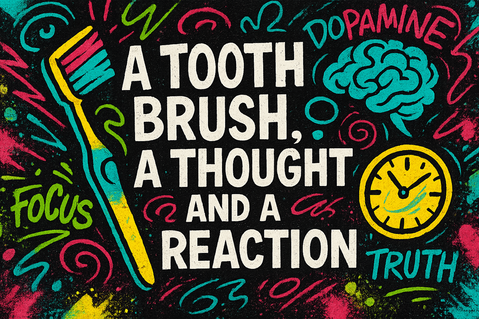 A tooth brush, a thought and a reaction